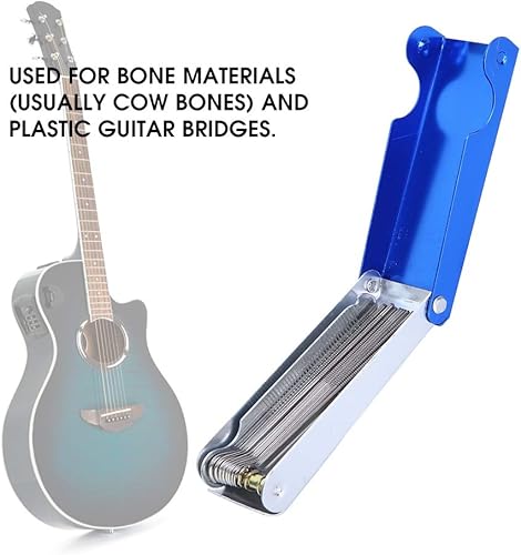 Miniatura 8 de Juego de archivos de guitarra, trastes de guitarra, kit de archivos de ranurado de tuercas, kit de reparación de herramientas de pulido para