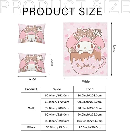 Miniatura 8 de RODES Lindos juegos de ropa de cama para niños, juego de funda de edredón súper suave, 3 piezas, tamaño individual XL, My Bunny Melody Pink para