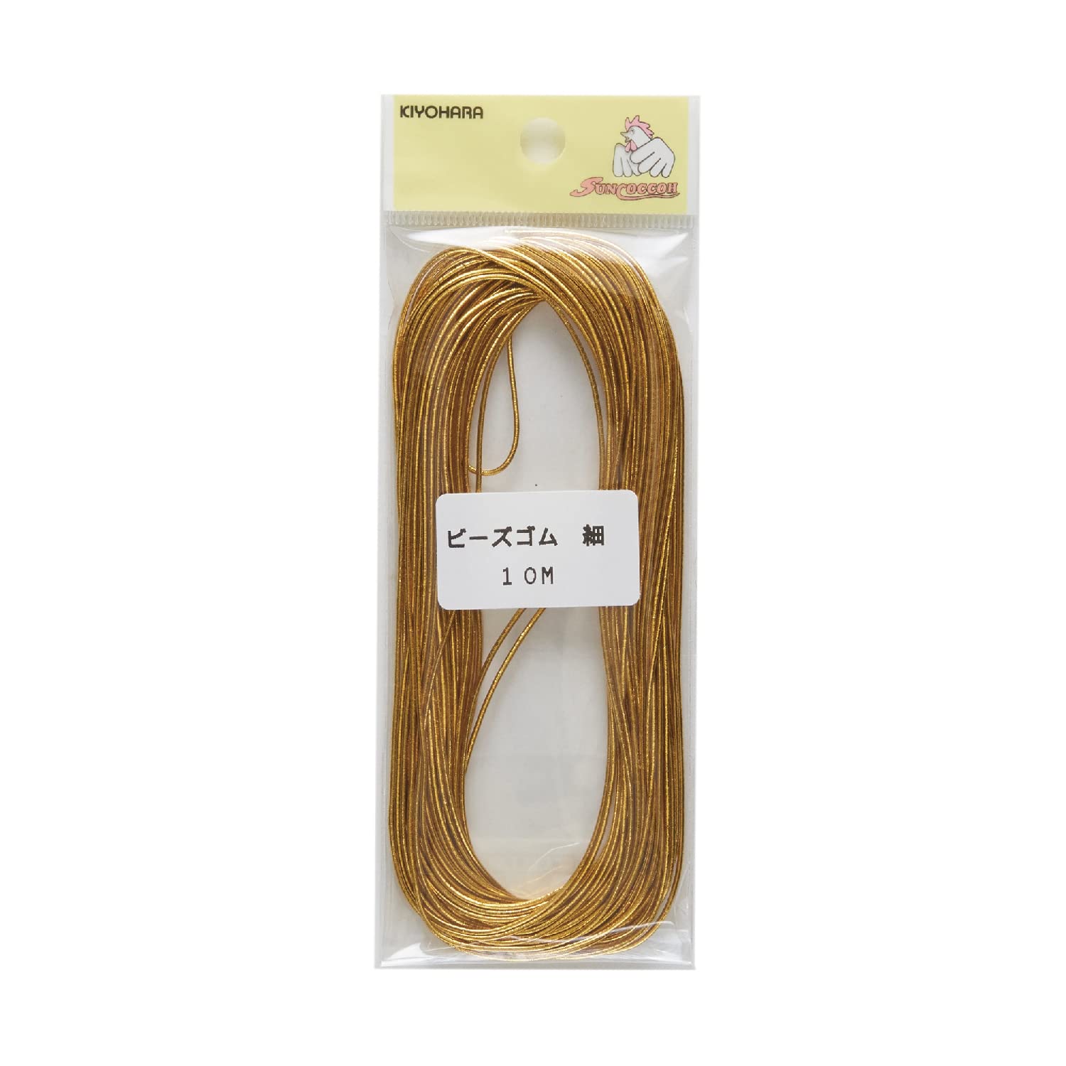 サンコッコー ビーズゴム細 SUN40-68 10m巻 ゴールド