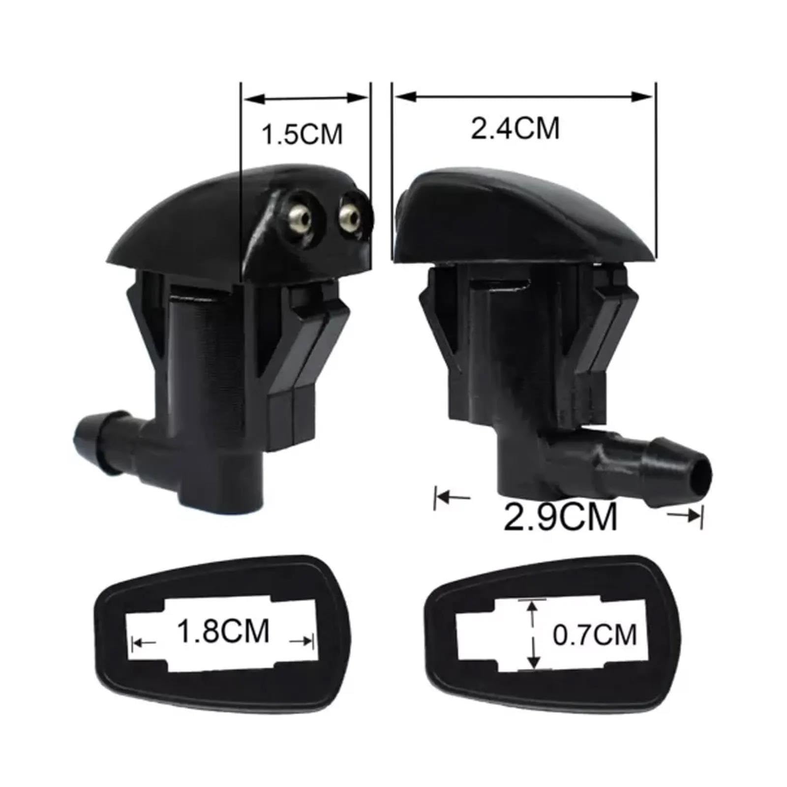 Scheibenwaschdüse Sprühstrahl Und Schlauch Für Jeep Für Grand Cherokee WK2 Für Liberty KK Für Commander HGMGFYCX(With Connector)
