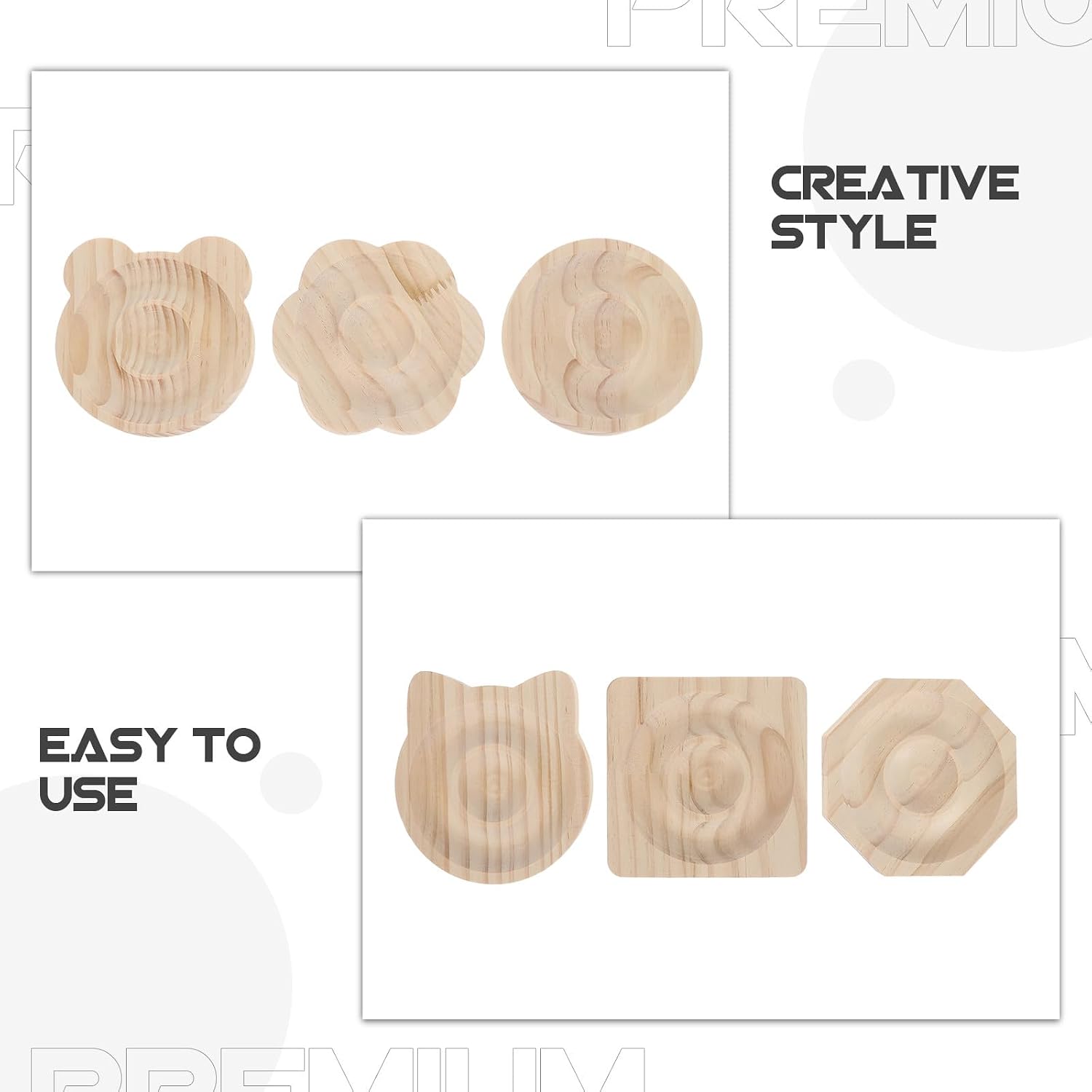 6PCS Wooden Bead Design Board - Beading Organizer Tray Mat for Jewelry Bracelet Making Supplies - DIY Craft Holder Display Stand Flat Work (6 Style)