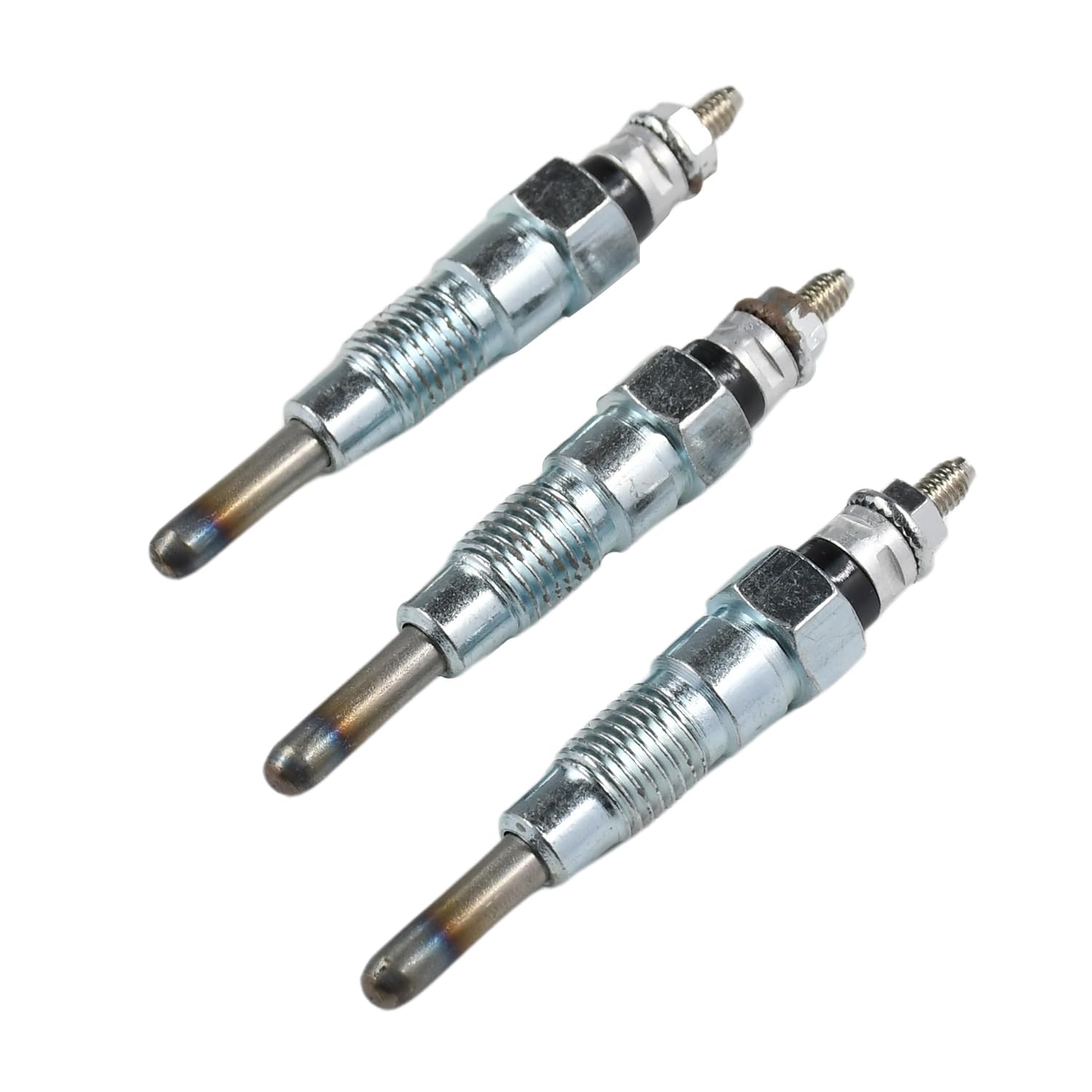 Lot de 3 bougies de préchauffage 15951-65510 15951-65512 compatibles avec moteur Kubota D1102 D1302 D650 D750 D850 D950 Tracteurs compacts B7100 B7100HST-DT B1500 B7100 B7001 B8200
