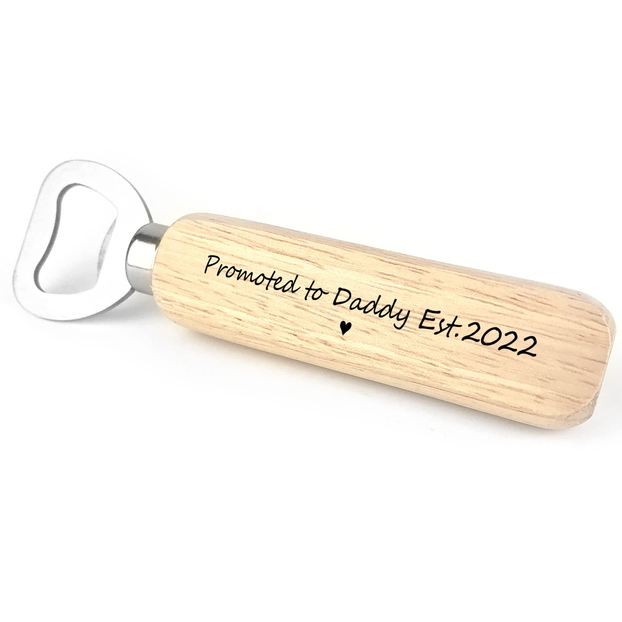 Personalised Date Promoted to Daddy Gift Wooden Bottle Opener Pregnancy Announcement Gift Keepsake