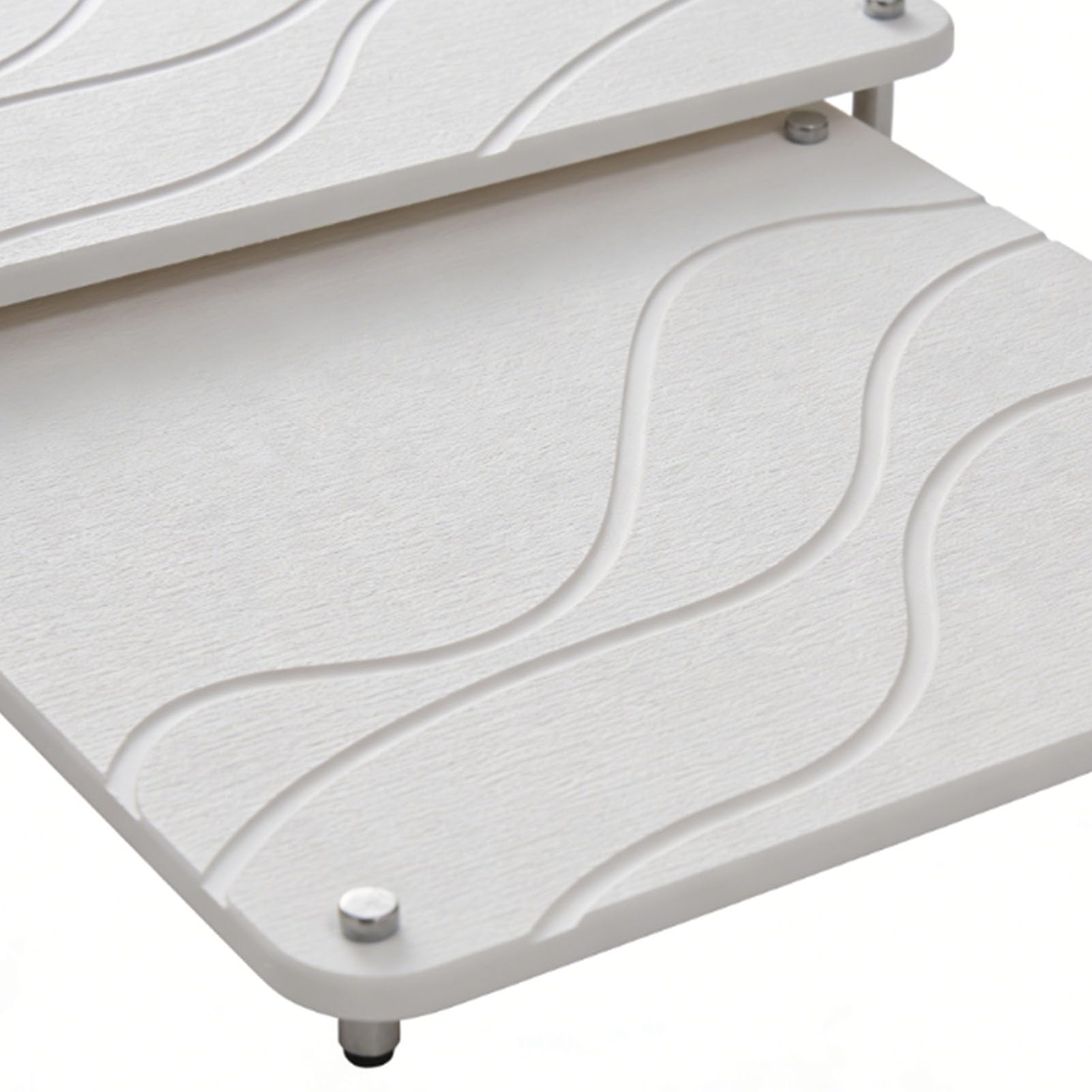 Cocoarm Kamienna Mata do Suszenia, Ultrachłonny Diatomit z Antypoślizgowymi Nóżkami, Idealna na Blat Kuchenny i Stojak na Naczynia, 15,75x11,81x1,97 Cala (WHITE)