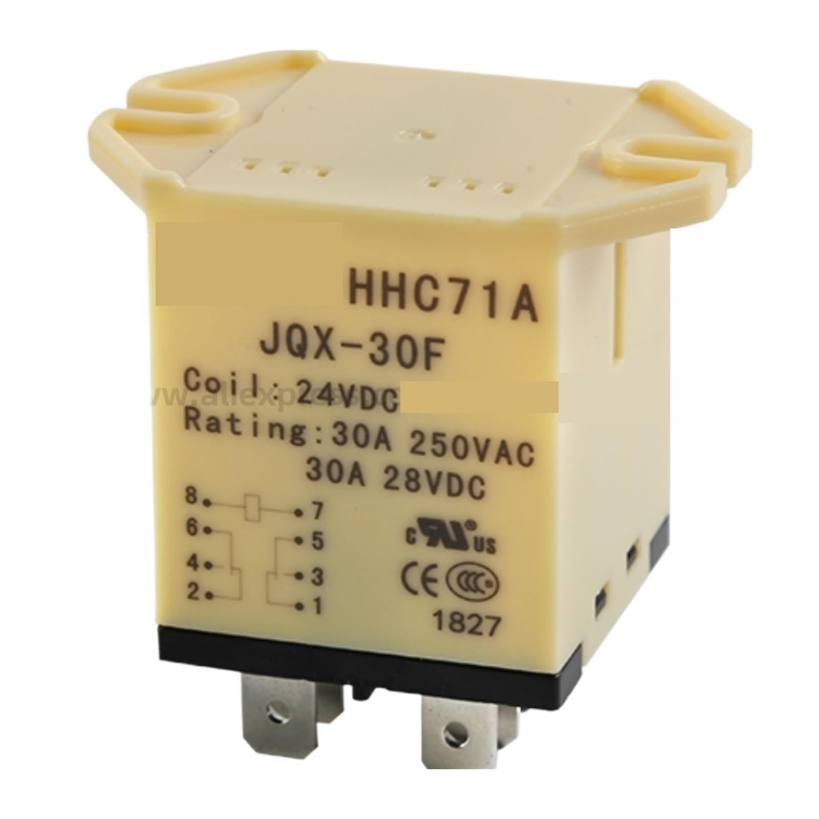 Relais puissance JQX-30F 30A 220V AC bobine 8 broches pour automatisme et armoire électrique