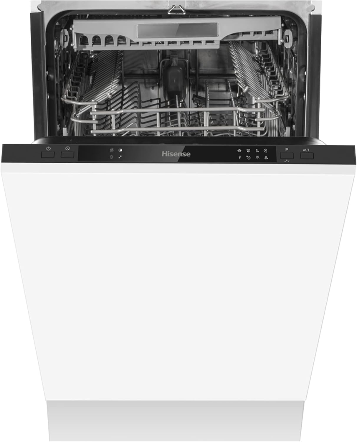 Hisense HV520E40UK Lavastoviglie Integrata Totale SLIM 45 cm, 11 Coperti, 47 db, Partenza Ritardata, Acqua Stop, 5 Programmi 4 Temperature, Display Led [Classe di efficienza energetica E]