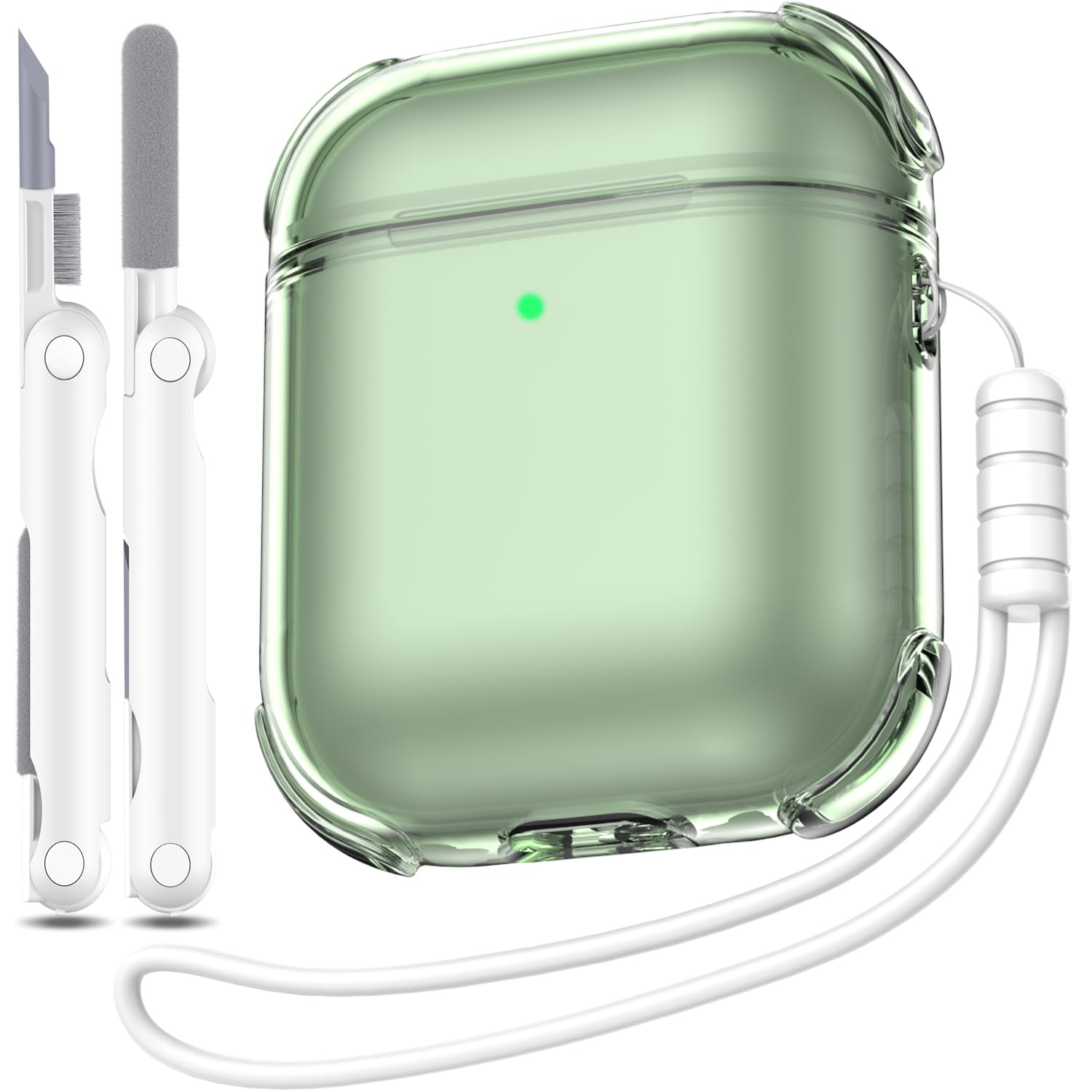 MHYALUDO for Airpods Pro 2nd/1st Generation Case Cover, Compatible with Airpods Pro Case 2nd Gen USB C Charging Port, Clear Soft Transparent Military Grade Shockproof Cover, Clear White — view 42