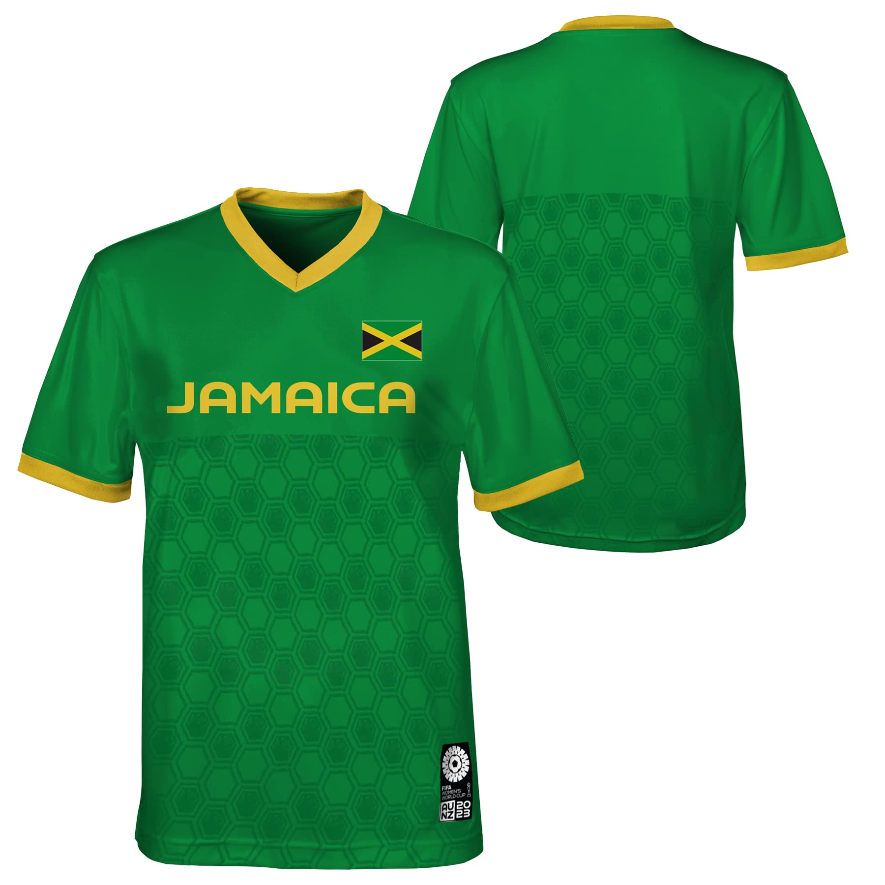 FIFA Unisex Offizielles 2023 Damen Fußball Wm Youth Team Trikot Jamaika T-Shirt (1er Pack)