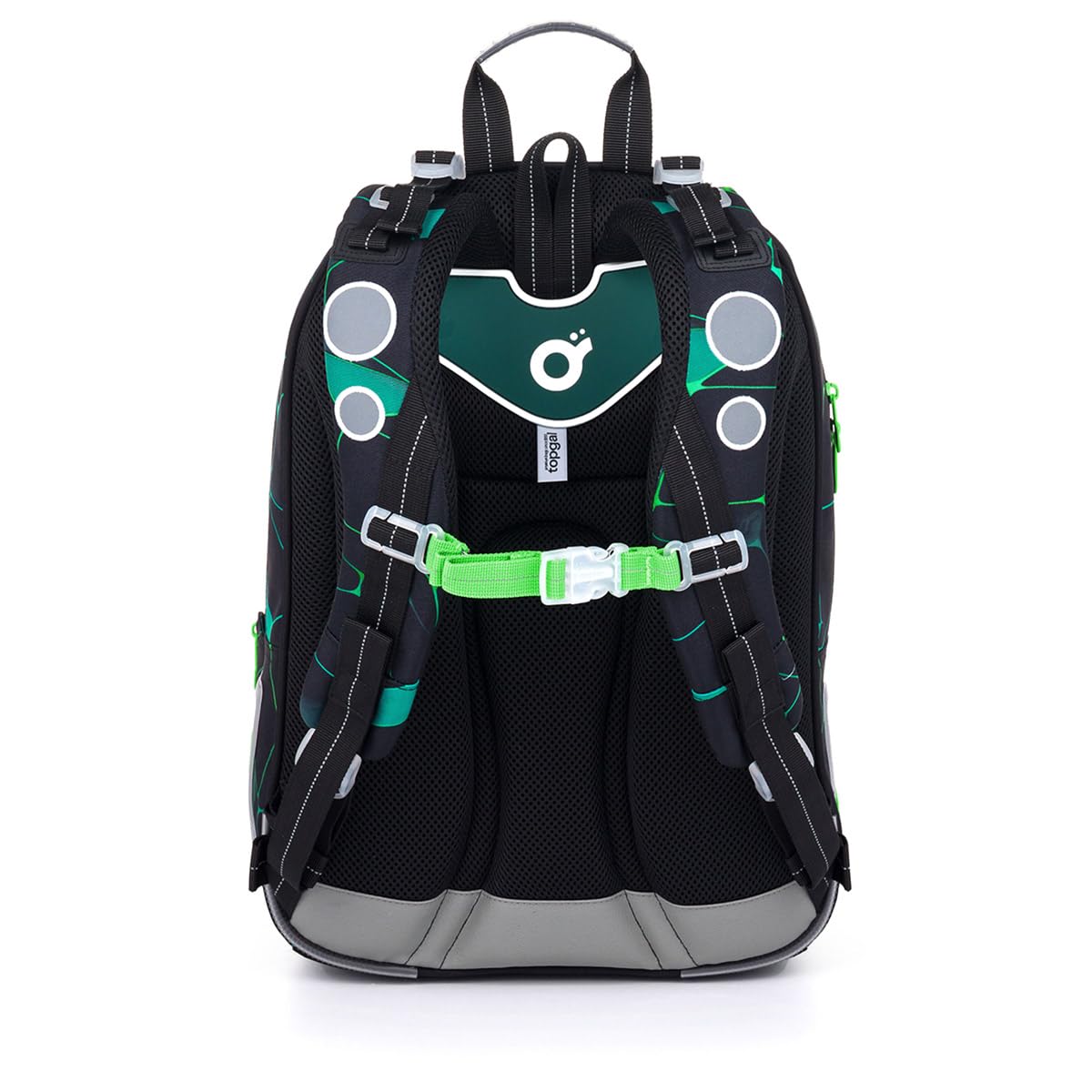 TOPGAL Schulrucksack für Jungen ab 2. Klasse, ergonomisch & leicht, wasserabweisend, mit reflektierenden Elementen, 26 L Schulranzen mit Brustgurt & Rückenpolsterung (Grün)