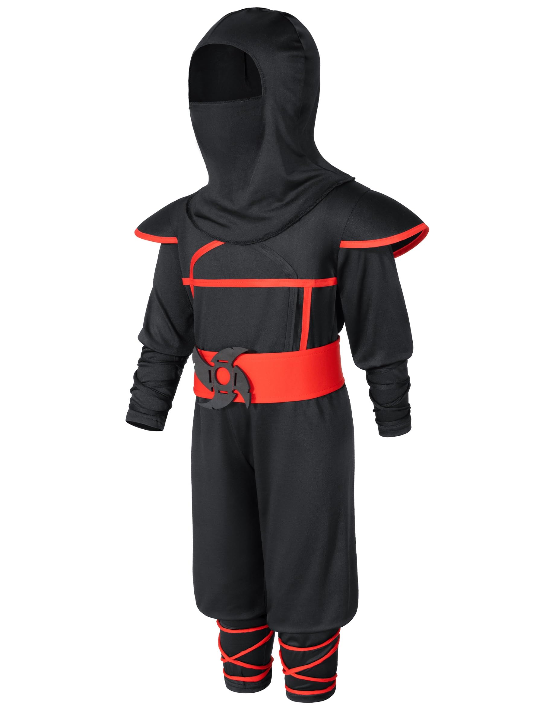 Ninjia - Disfraz para niños y niñas, disfraz de Ninja para niños con accesorios Ninja de lujo para Halloween Cospaly Dress Up