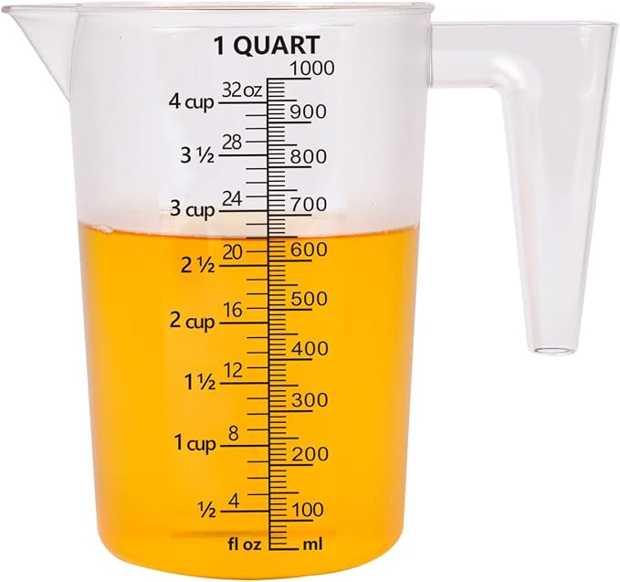 Vaso medidor de plástico 32 oz con asa ergonómica miniatura 3