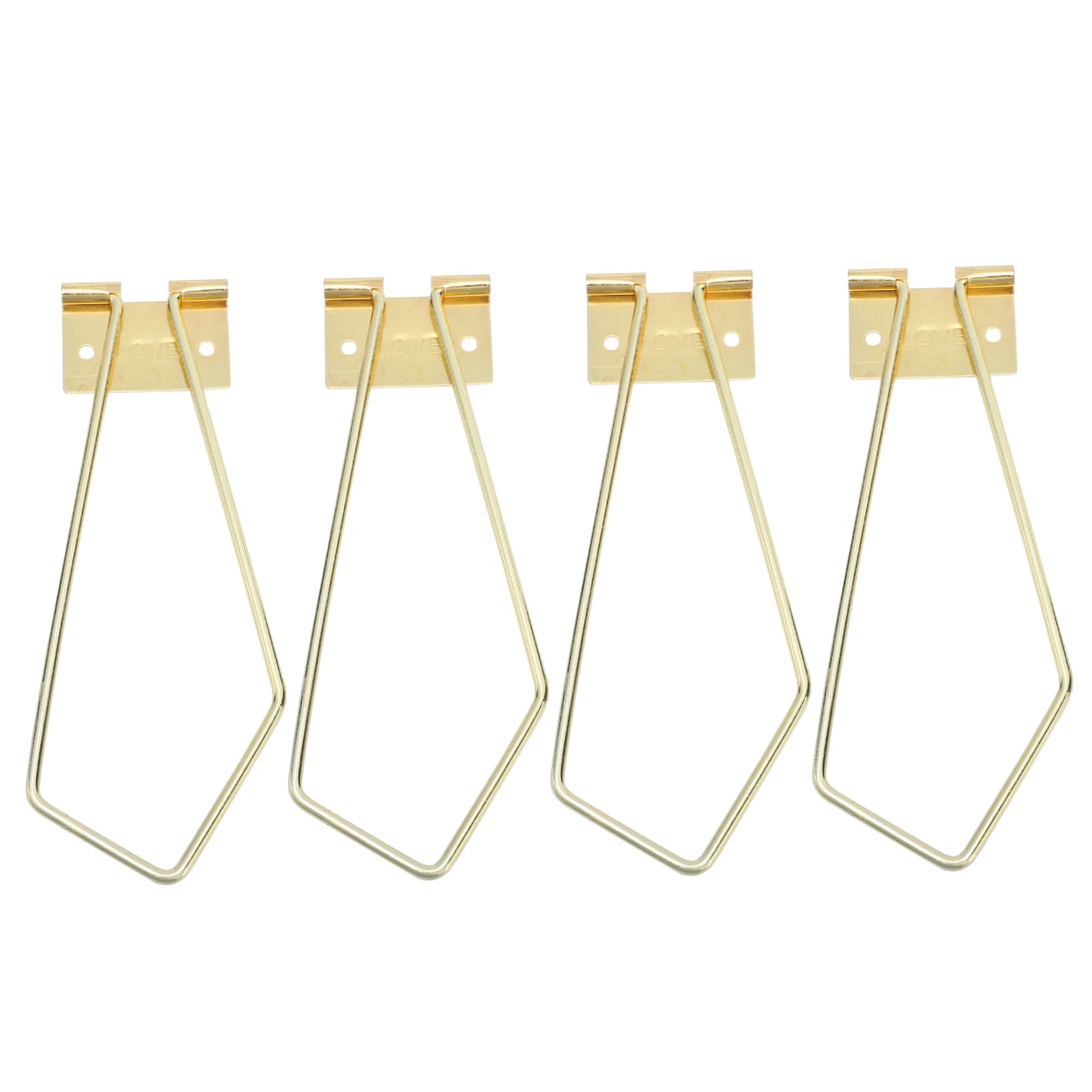 BUTIFULSIC 4pcs Imitation Gold Photo Frame Bracket Simple Design for Secure Display Frame Holder for Photos for Tabletop and Studio Use