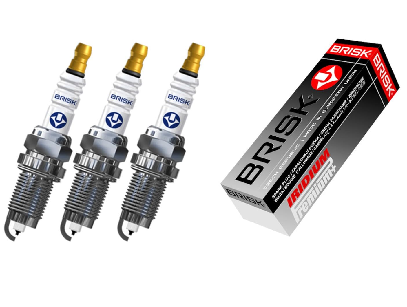 BRISK Iridium Premium+ Plus P35 QR15LIR-1 1961 Zündkerzen, 3 Stück