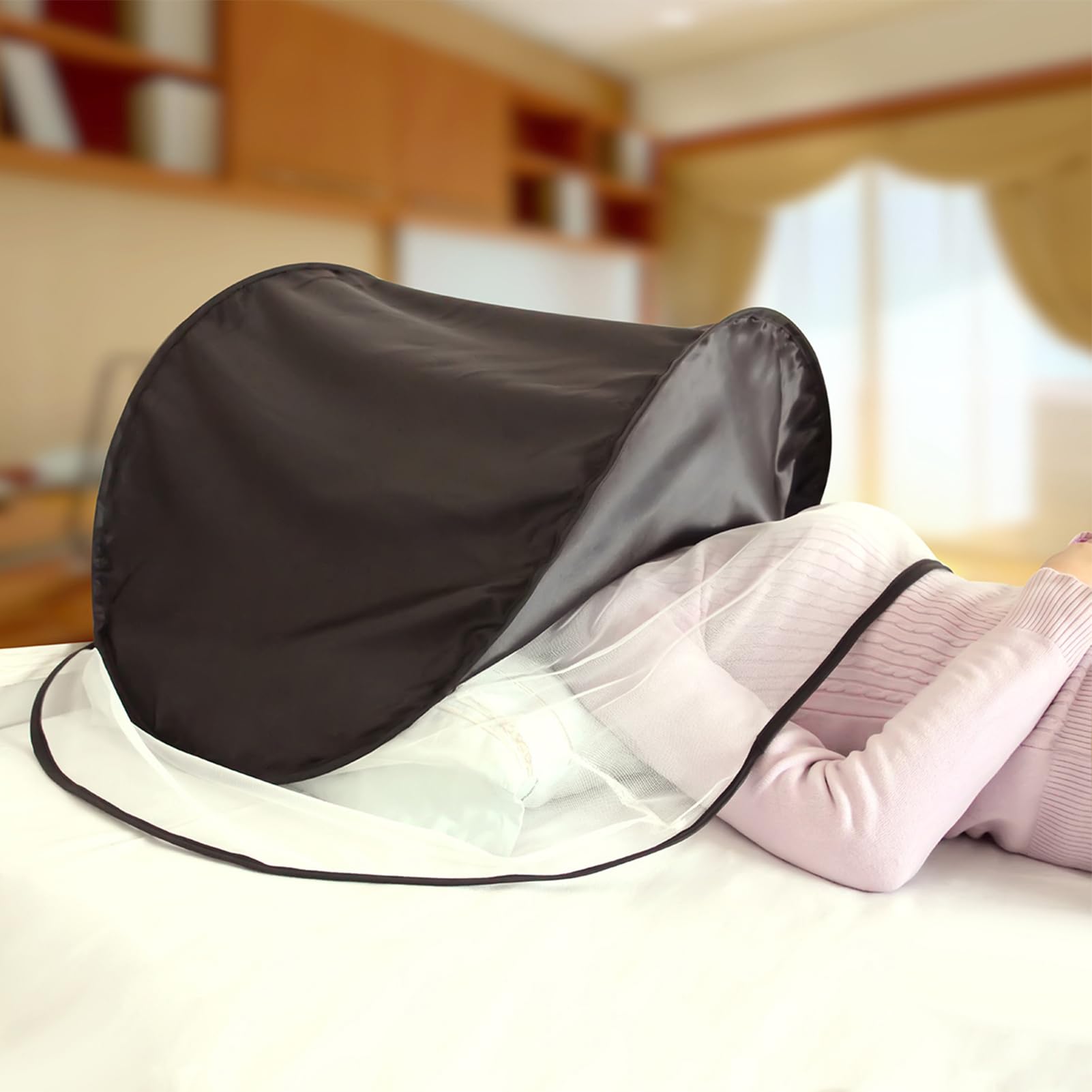 Generisch Tent - Light Blocking Sleep Den | Datenschutzbett Baldachin | Blackouts Schlafzelt | -Bett - für Kopf geeignet zum, Reisen und ungestörte Ruhe