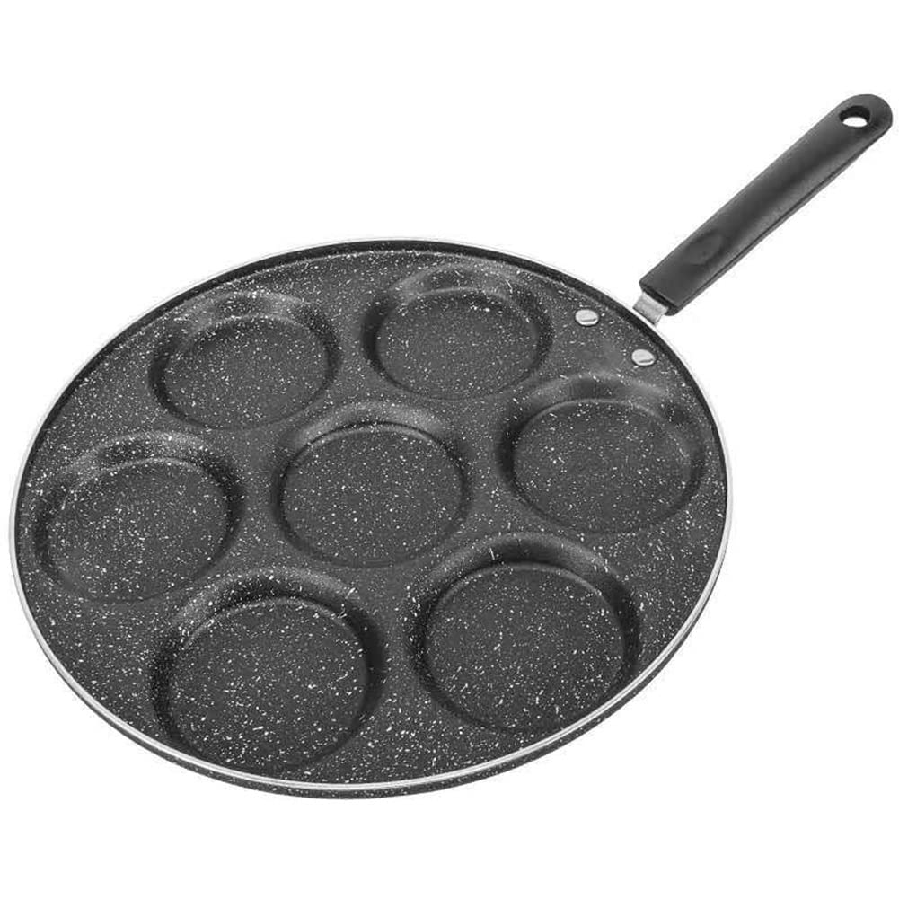 CTRLZS 1 Piece 7 Cups Pancakes Frying Pans Breakfast Egg Pan Holes Cooking Egg Ham Pans Pancak Maker Pan Cookware