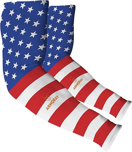 ARMORAY Mangas de brazo para hombres y mujeres, protección solar UV, cubierta de tatuajes, manga deportiva para golf, correr, fútbol