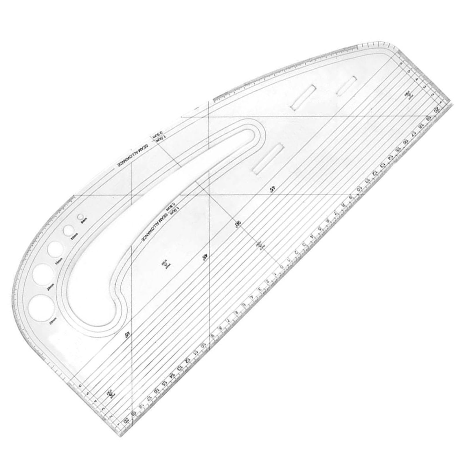 Rbrmhm As The Pic Show Acrylic Template Marking Ruler Clear Crafts Sewing Template For Sewing Includes 5 Button Templates 3 Eyelet Slots