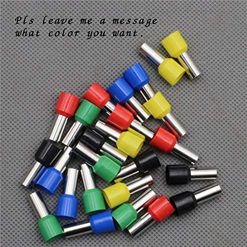 500PCS/pack E16-12 Cord End Pre-insulated Terminals Wire Connector Bootlace Ferrules For 5AWG 16mm2 12mmPin of Length Brass tube - (Color: Yellow)