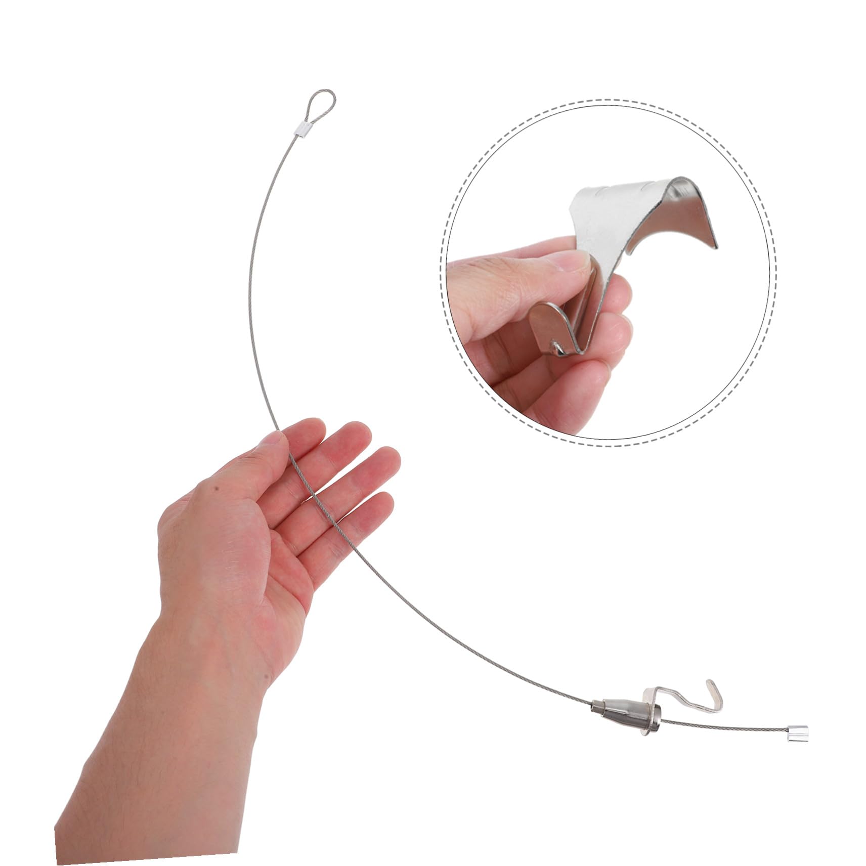 Ganci per Appendere Quadri in Filo Regolabile 10 Set Argento | Acciaio Inox e Ferro, Installazione Semplice, per Wall Arts e Board in Casa e Gallerie