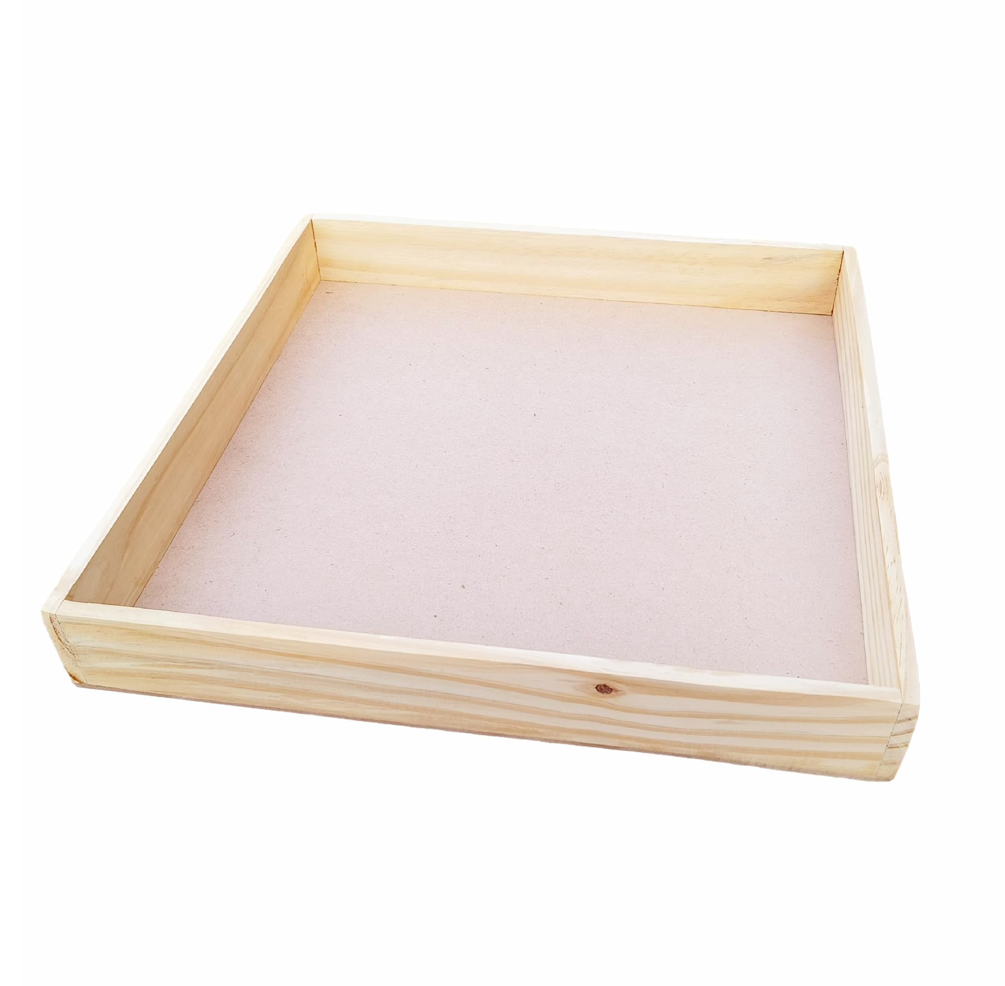 MOVE2WOOD Decoration Tray with Wooden Frame and MDF Base | Trousseau Packing Trays | Serving Tray | Organizers (14 X 12 X 2 in)