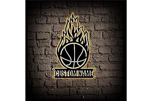 Glowing Custom Basketball Metal Sign