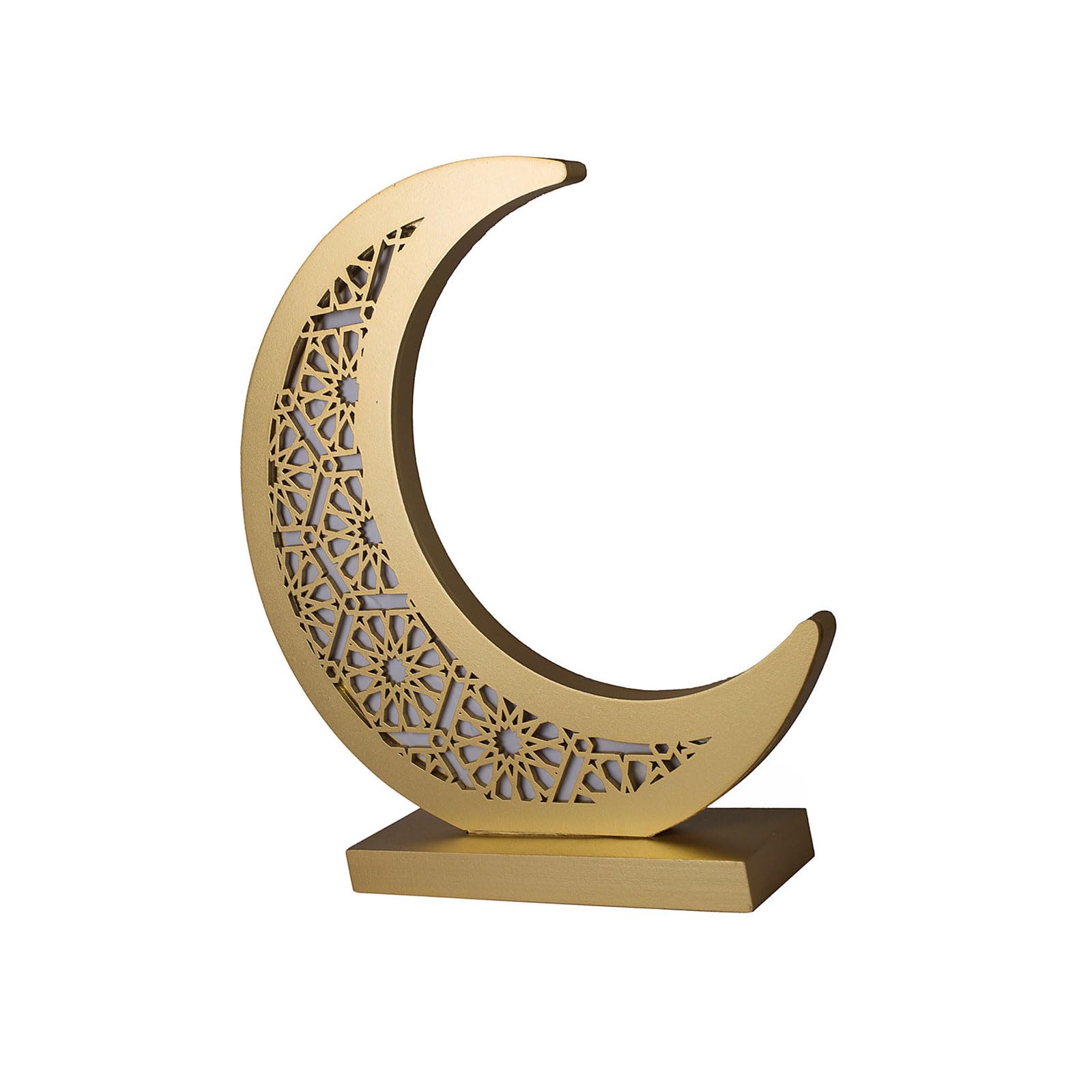 Hsioluted LED Home Decorative Light Moons Shape Muslims Light Desktop Decoration with Soft Glowing Texture for Home Desk Decor Lighting