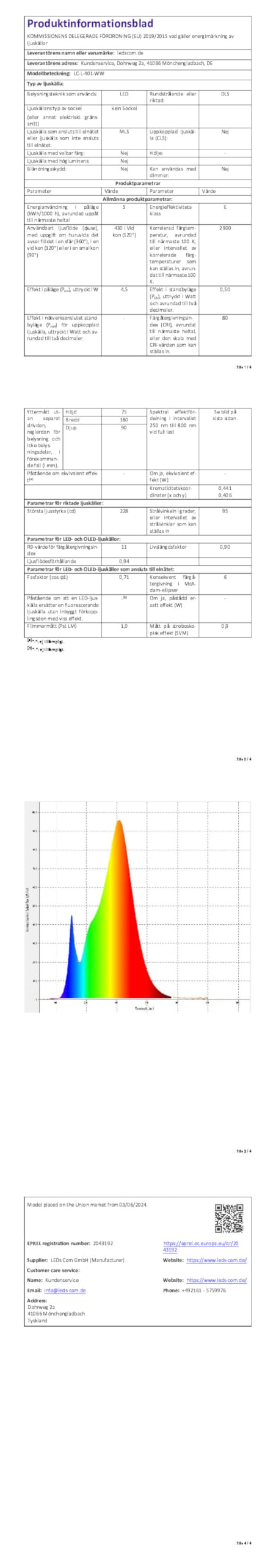 ledscom.de 2 prese a muro WAST per esterni, IP44, doppia, nero, con faretto LED integrato, 430 lm, bianco caldo
