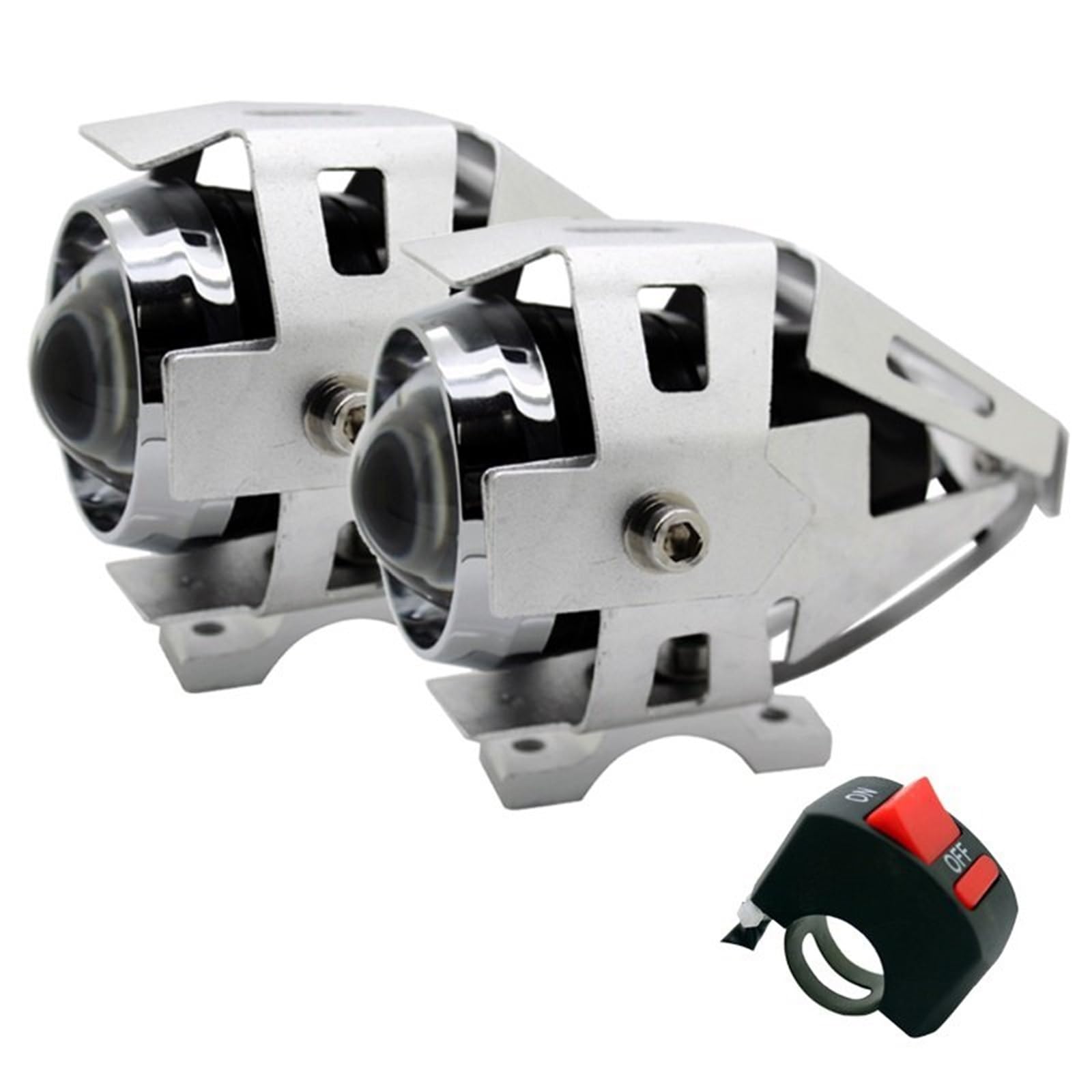 Moto Faro Anteriore 2 Pezzi/paia 3000LM Chip 3 Modalità Moto LED Luce Di Guida Faro U5 Motore Fendinebbia