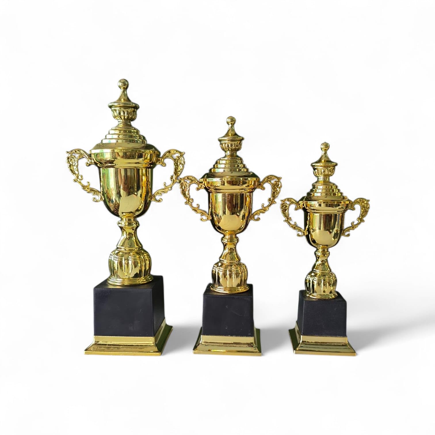 Gold Trophy Cup, Plastic with Black Base, Award Trophy for Competitions and Events (13 in)-picture-19