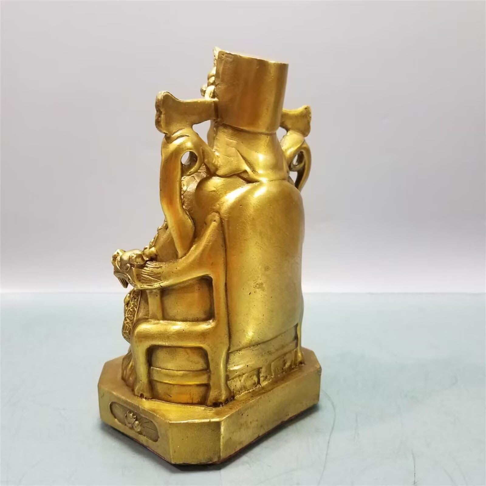 prezenty powodzenia - czysta miedź chiński Feng Shui Bóg bogactwa figurka Buddy posągi dekoracja domu i biura brązowa statuetka Bóg bogactwa od Lucky Household