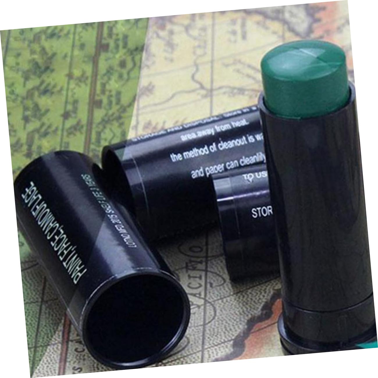 VILLCASE 2 Set di Kit di Pittura per Il Viso Mimetico Bastoncini di Crema Mimetica per attività Allaperto Cosplay Arte 3 Pezzi*2