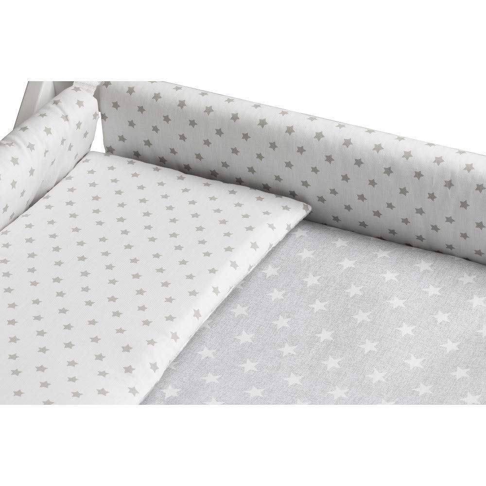 mibebestore Vestidura Minicuna Tijeras Estrellas Gris (No Incluye Estructura)