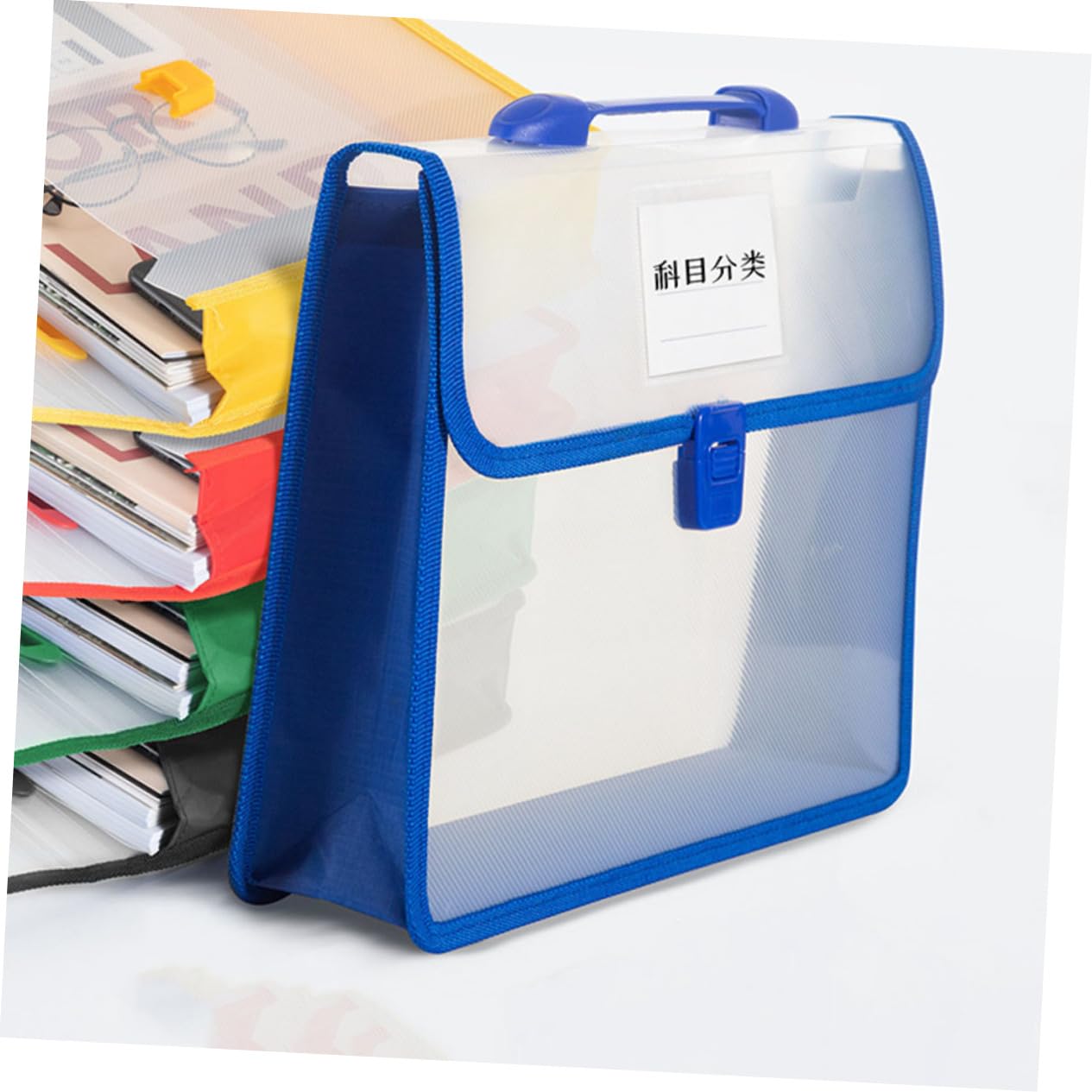 Uonlytech Borsa Porta Documenti A4 5 Pezzi Set, Custodia per Documenti Anti-umidità in Pp Resistente, Organizzatore di File Leggero per Ufficio e Lavoro Uomo Donna