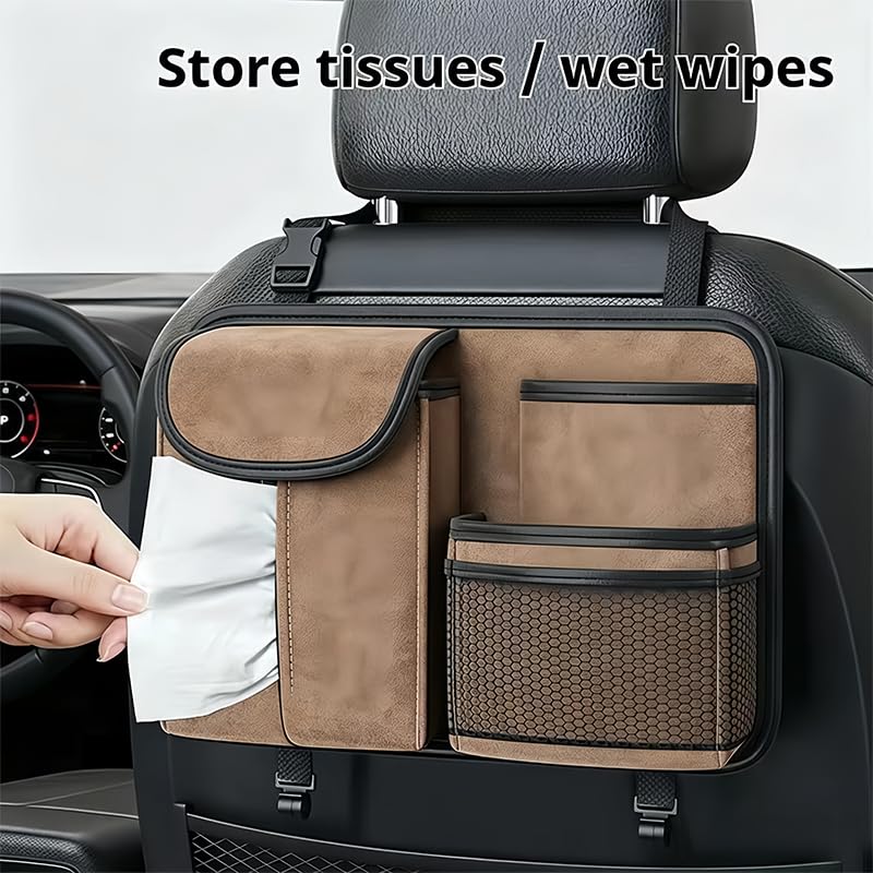 Organizador de Asiento Trasero para Maybach 57/62 | Bolsa de Almacenamiento Coche de Ante Cuero Bolsillo Colgante Protector Respaldo Accesorio Interior Viaje