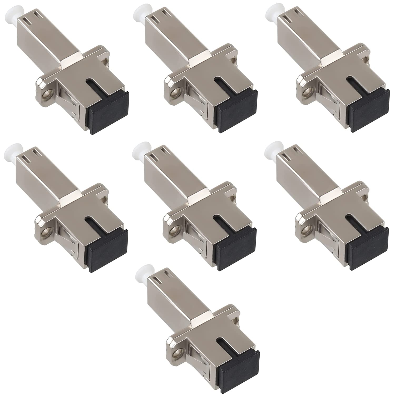 Lot de 7 adaptateurs à fibre optique – LC femelle vers SC femelle Simplex multimode/monomode hybride, coupleur/bride