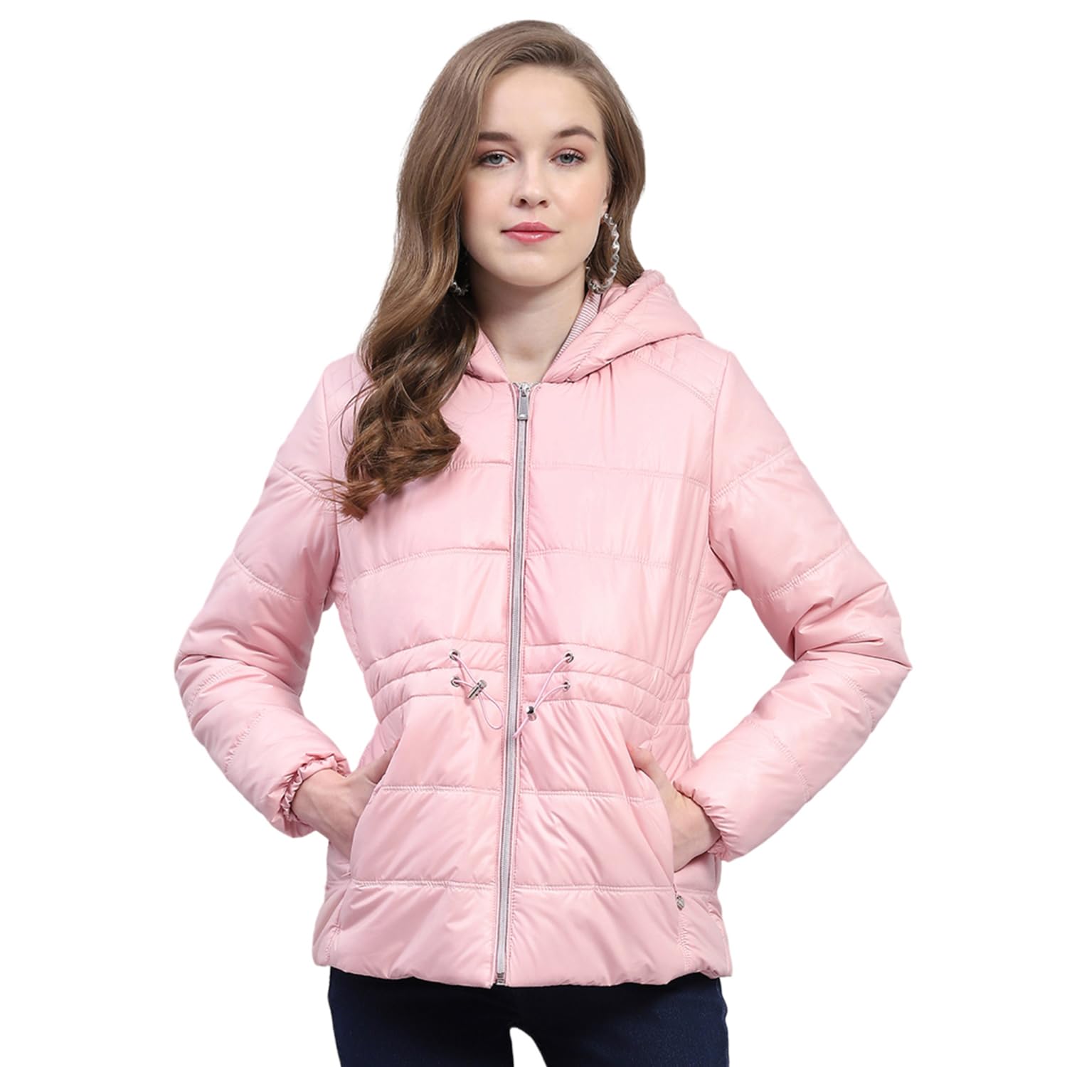monte carlo Womens Solid Pink Hooded Neck Full Sleeve Jacket-picture-32