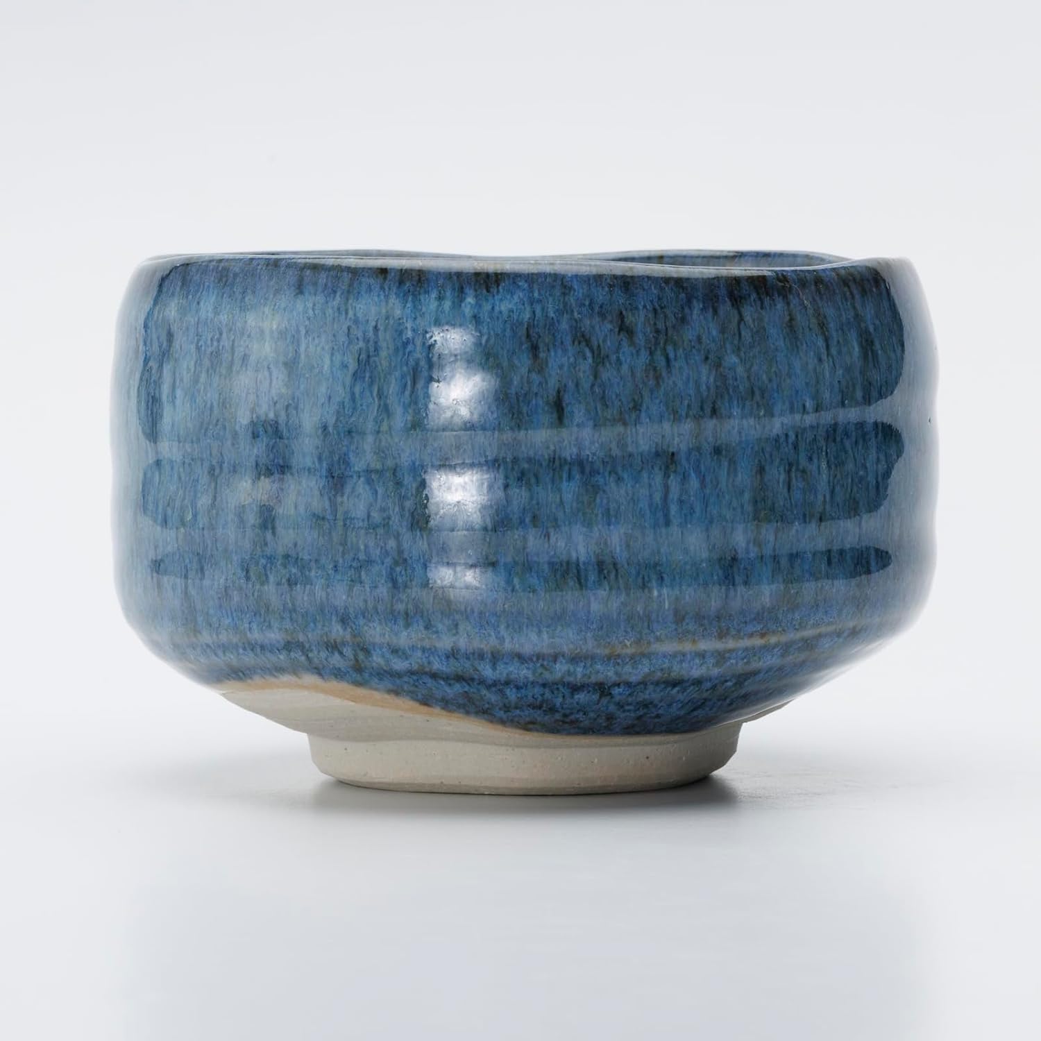 Mino Ware 505-10 Matcha Bowl, Matcha Rice Bowl, Diameter Approx. 4.7 inches (12 cm), Blue Glaze, Blue, Made in Japan