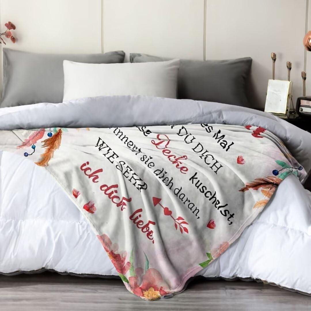 HUGLAZY Personalisierte Patchwork-Decke – Mit Fotos, Geschenk Für Oma, 2 Pfund, Warm