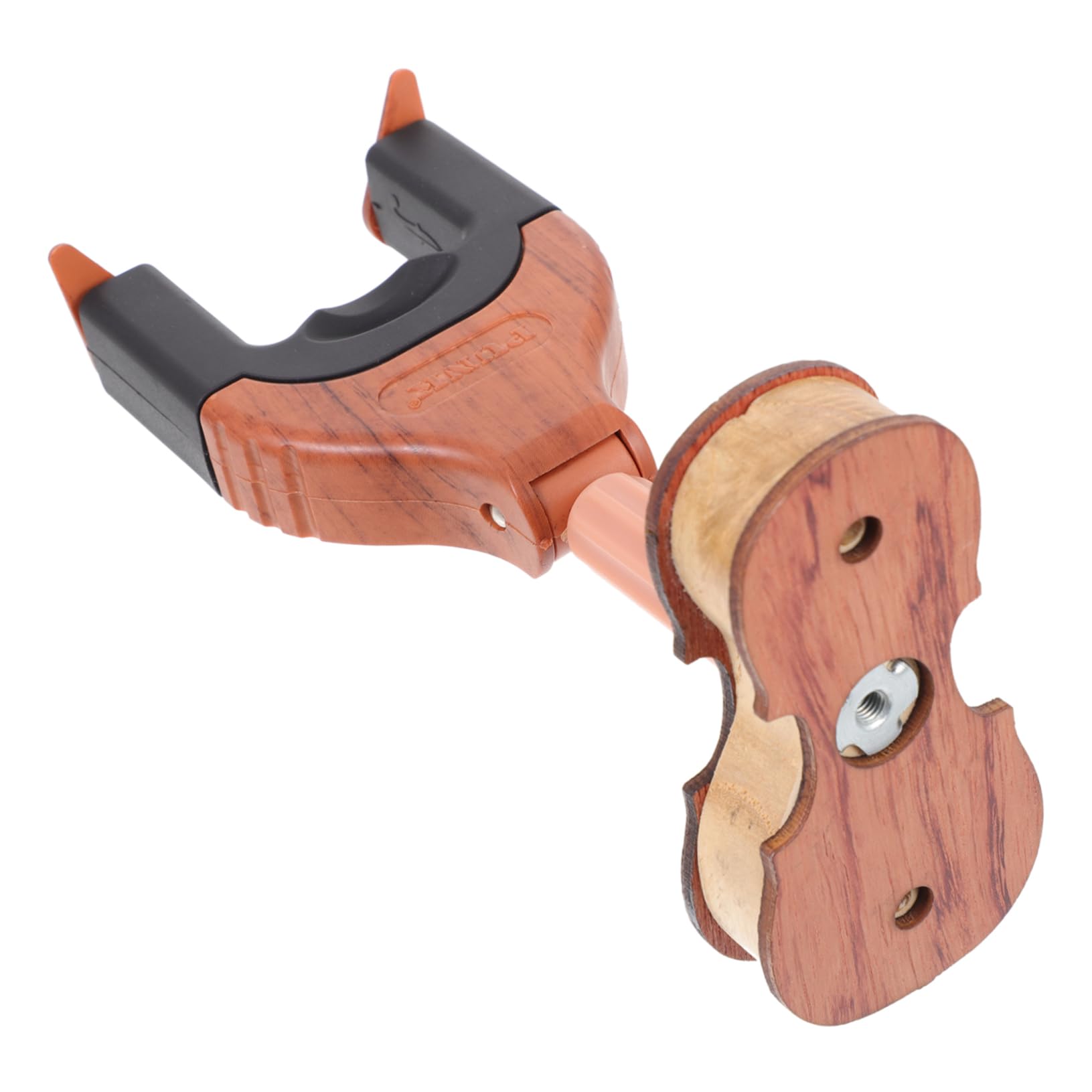 ibasenice Wood Violin Hook Ukulele Wall Mount Automatic Lock Viola Hanger Sturdy Easy Installati