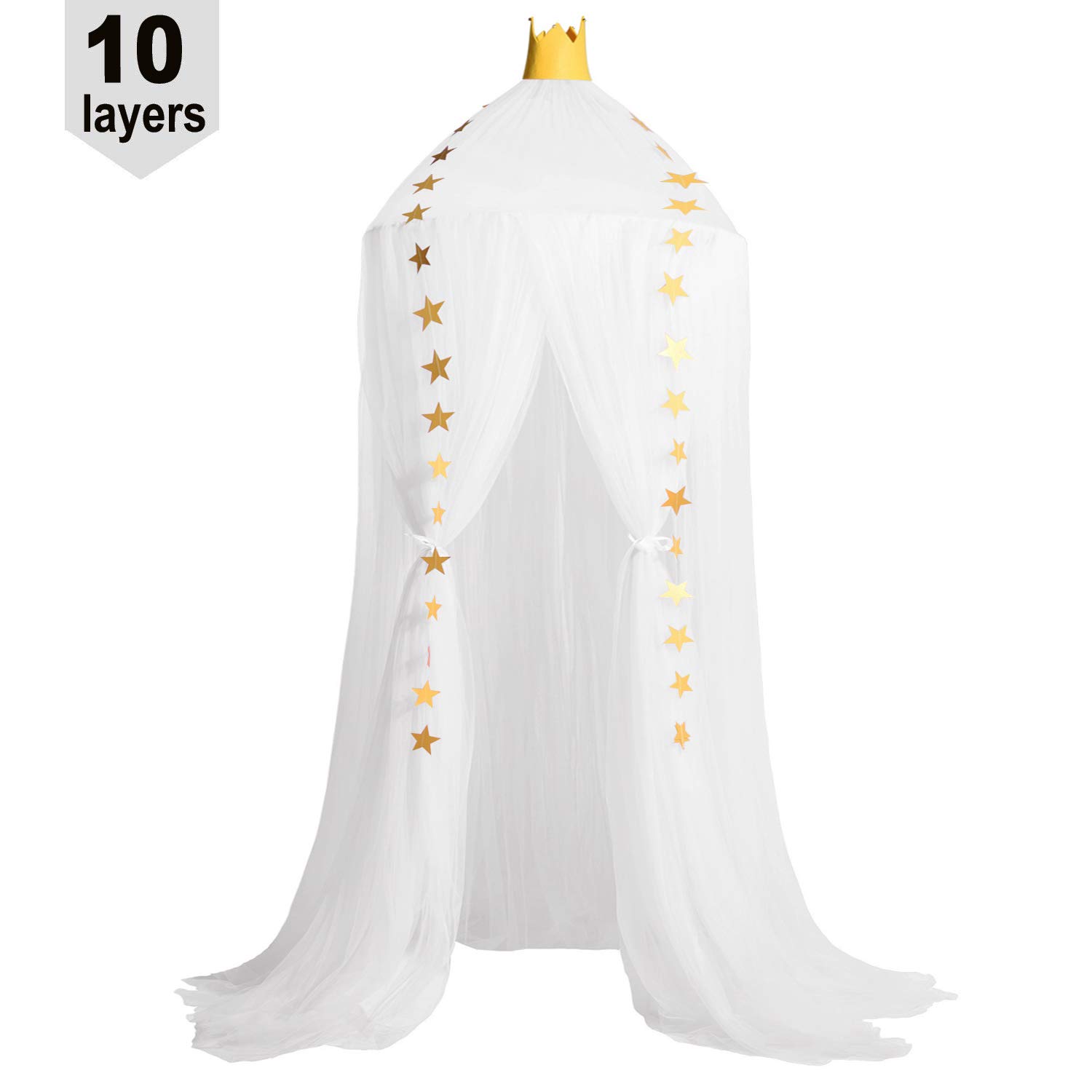 Jolitac - Mosquitera para cama infantil, diseño de princesa, ideal para decorar la habitación de los niños, con mosquitera de encaje redondo, tienda de juegos, casa de bebé, castillo rosa