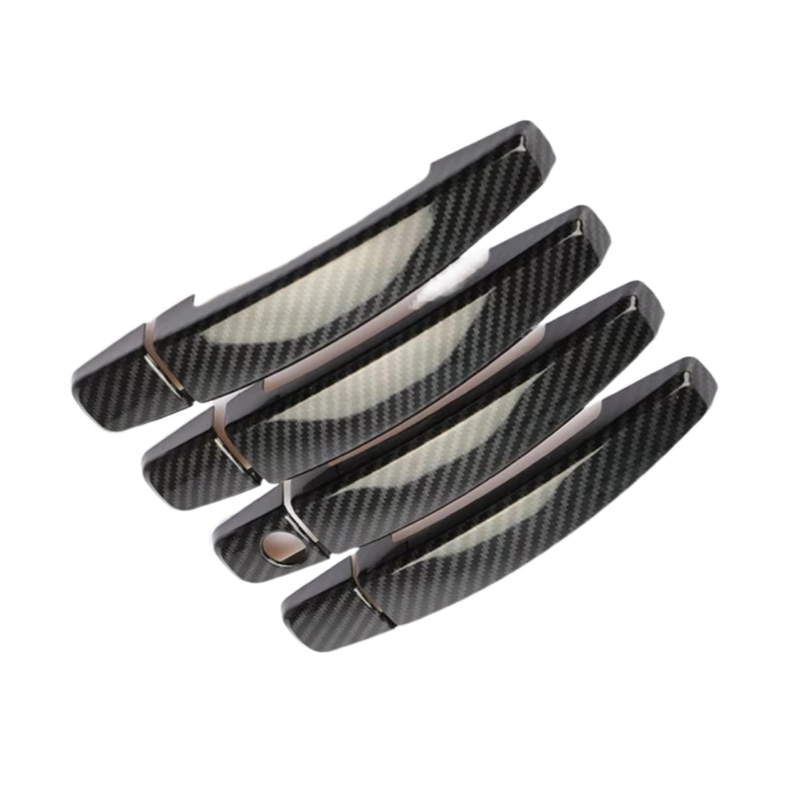 Dspolimv Carbon Fiber Outer Door Handle Cap Compatible With Chevrolet For Camaro 2010-2015 For Spark 2009-2011 Chrome Car Door Handle Cover Trim Accessories(Carbon Fiber)