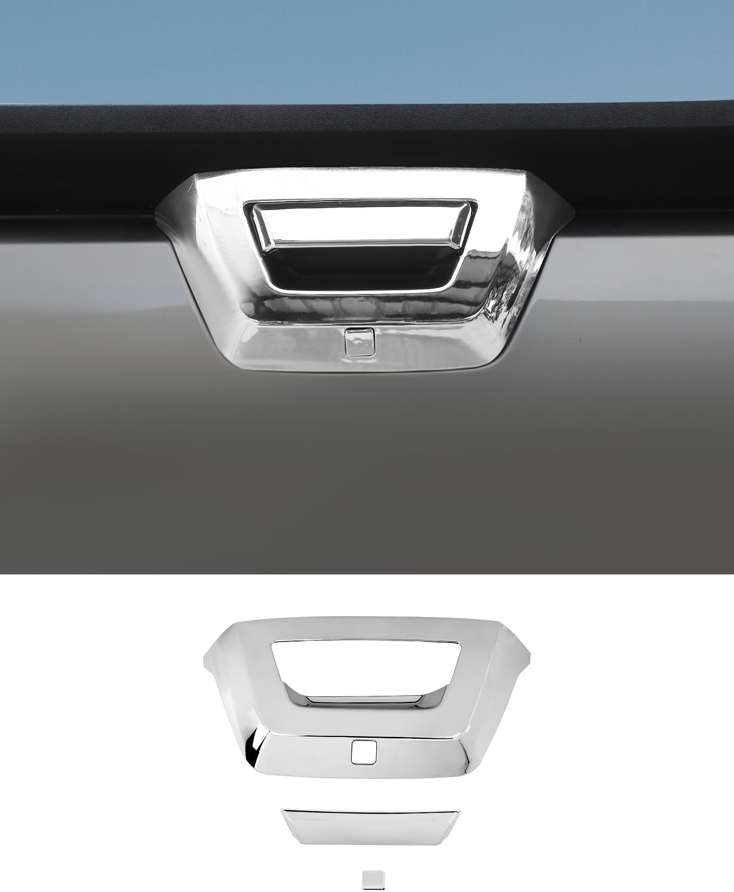 Tailgate Handle Cover Trim Decor Bezel for 2007-2013 for Avalanche, Chrome