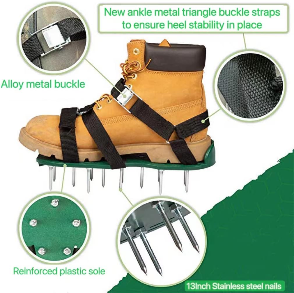 TURIM Lawn Aerator for Aerating Lawn Soil, an Inflatable Lawn Tool Sized for Everyone, Gardening, Lawn, Park Care