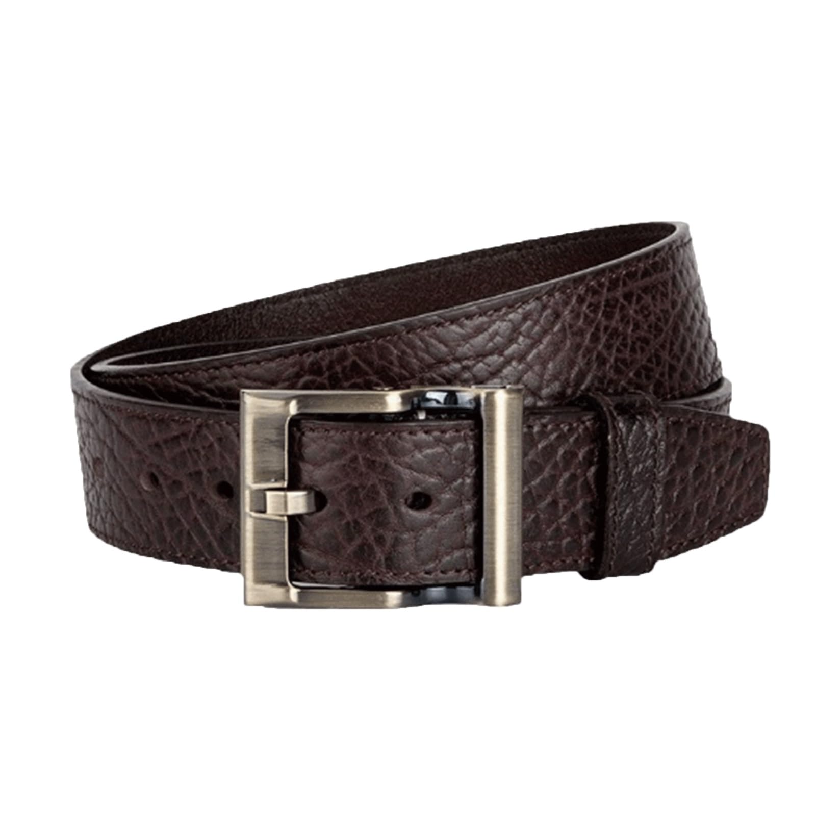 KRXSOBNV leather belt, Vintage Belt Men for Dress Casual Golf Jeans Pants Alloy Buckle Men's Belts Leather(Coffee,130cm)