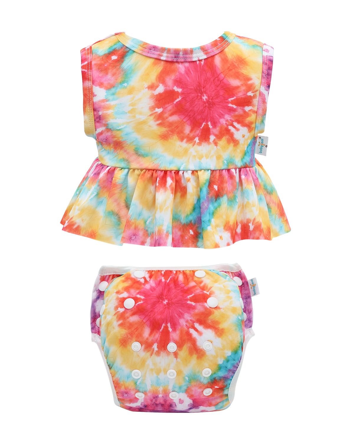 babygoal Baby Girl Swimsuits with Reusable Swim Diaper 2-Piece, Tankini Bathing Suit Swimwear for Infant and Toddler