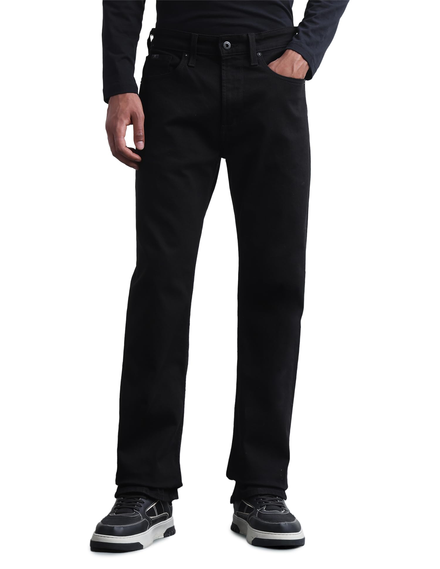 flying machine Men's Mid Rise Bruce Bootcut Fit Jeans-picture-14