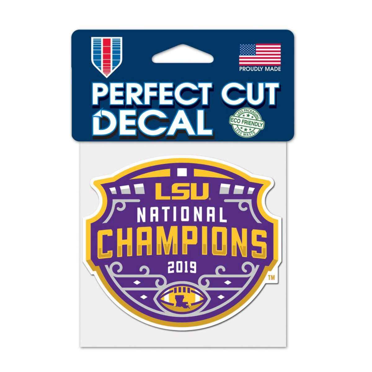 WinCraft LSU Tigers 2019-2020 CFP National Champions Perfect Cut Decal (4"x4")