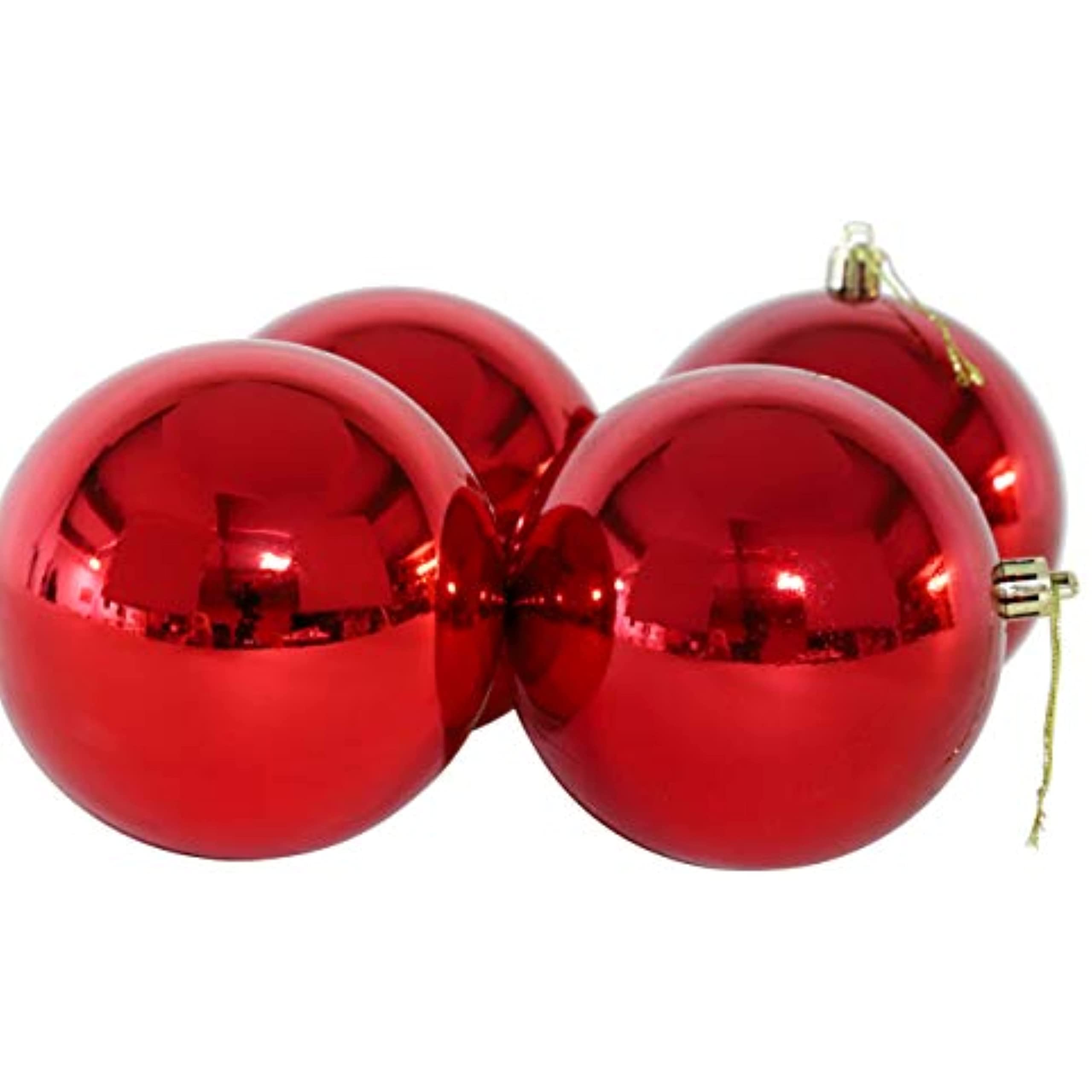 Buy APSAMBR®12 Pieces Extra Large 80mm Colour Christmas Baubles