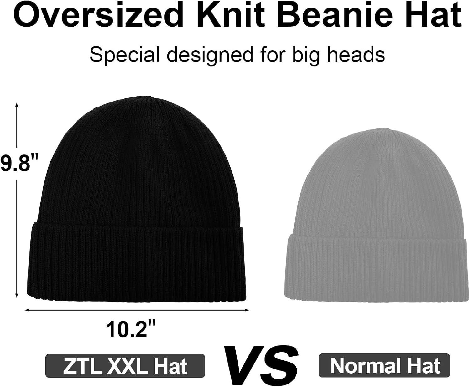 M/L/XL/XXL Waterproof Merino Wool Beanie for Men Women, Warm Fleece Lined Rainproof Windproof Winter Hat for All Weather - Image 5