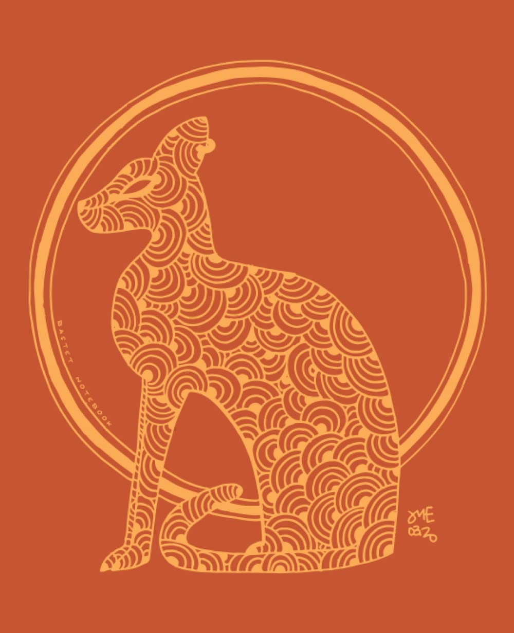 Bastet Notebook | Stylized Cat Composition Book | Kitty Notepad | 120 Pages Journal, 7.5 x 9.25in | College-Ruled Logbook for Teachers and Students: Art by Afropean Artist Daphné Essiet